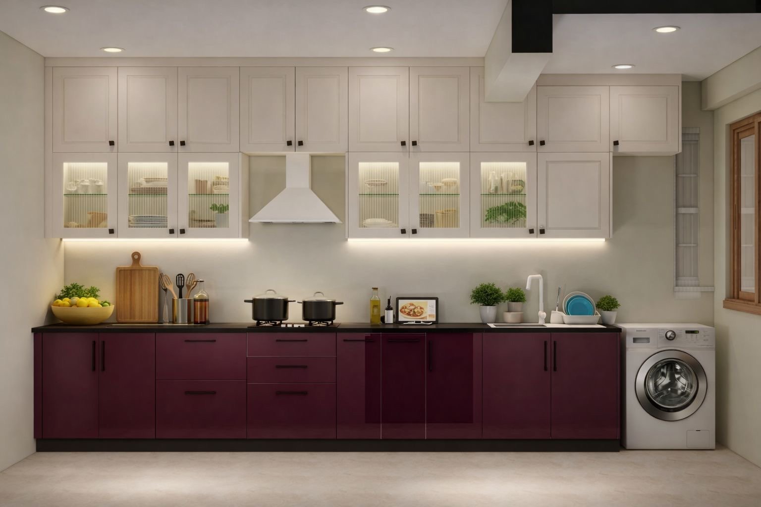 Burgundy Kitchen